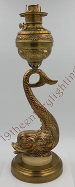 Incredibly Unusual Stylized Dolphin Banquet Lamp