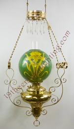 EXTREMELY RARE "GONE WITH THE WIND" HANGING LIBRARY LAMP