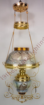 “Great Horned Owls” Hanging Lamp