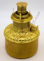 Restored Antique "Fostoria" Lamp Brand Font & Burner