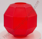 Red Satin Square Panel Shades