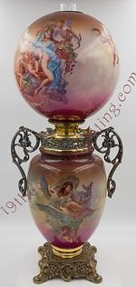 Jumbo Parlor Lamp with Cherubs