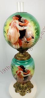 Jumbo Parlor Lamp with Romeo & Juliet