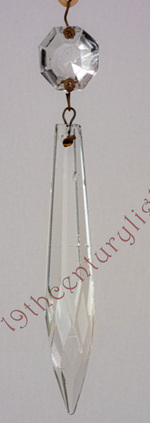 Old Hanging Lamp Standard Prism - "Asparagus Point"