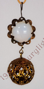 Exceptionally Rare Ansonia Jeweled Prism w/ Brass Ball
